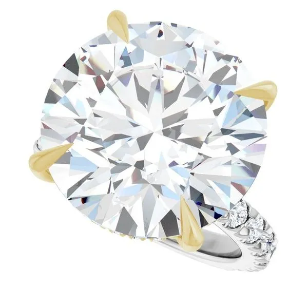 Claw-Prong Hidden Halo-Style Engagement Ring Image 5 Don's Jewelry & Design Washington, IA