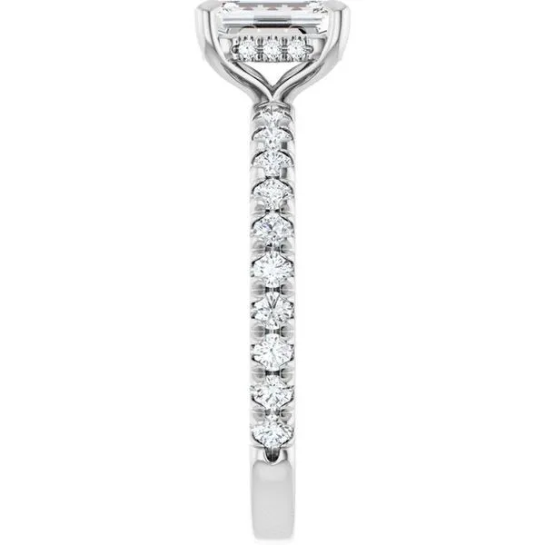 Claw-Prong Hidden Halo-Style Engagement Ring Image 4 The Jewelry Source El Segundo, CA
