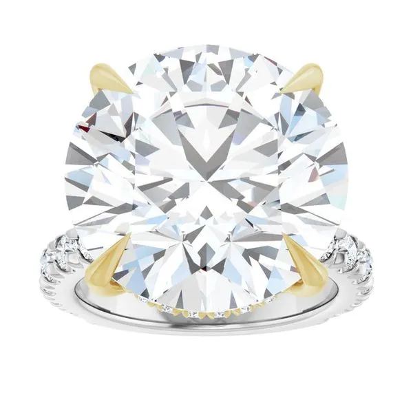 Claw-Prong Hidden Halo-Style Engagement Ring Image 3 JF Jones Jewelers Rochester, NY