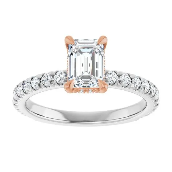 Claw-Prong Hidden Halo-Style Engagement Ring Image 3 Don's Jewelry & Design Washington, IA