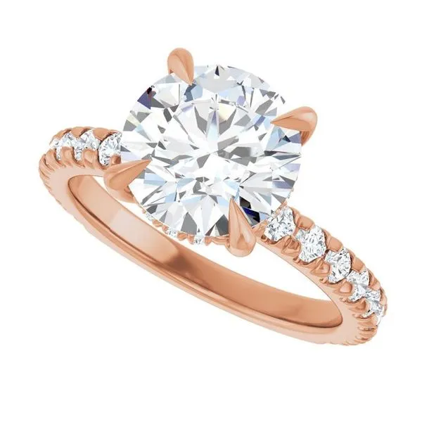 Claw-Prong Hidden Halo-Style Engagement Ring Image 5 Michael Szwed Jewelers Longmeadow, MA