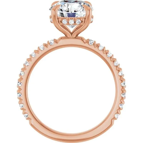 Claw-Prong Hidden Halo-Style Engagement Ring Image 2 Arezzo Jewelers Elmwood Park, IL