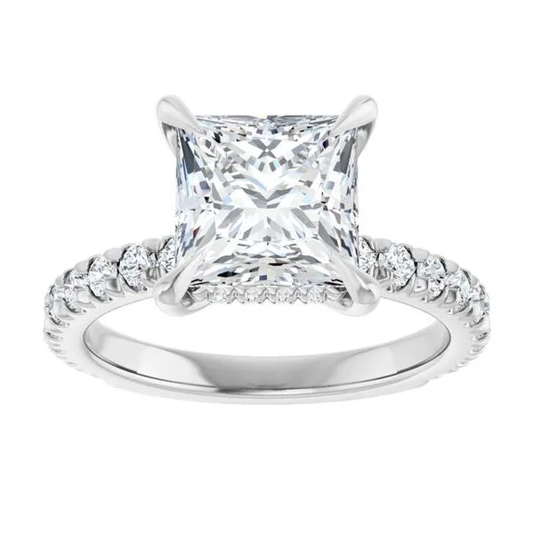 Claw-Prong Hidden Halo-Style Engagement Ring Image 3 Virtus Collective Newport Beach , CA