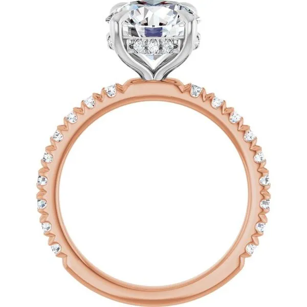 Claw-Prong Hidden Halo-Style Engagement Ring Image 2 Clater Jewelers Louisville, KY