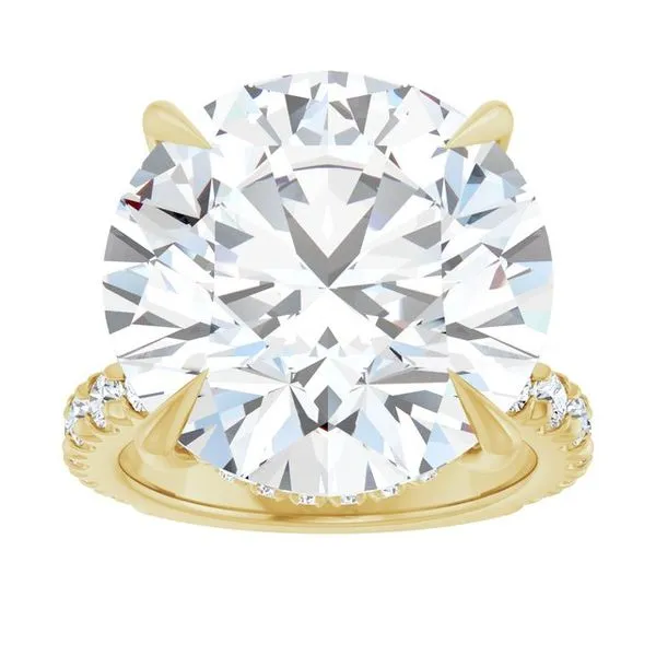 Claw-Prong Hidden Halo-Style Engagement Ring Image 3 Arezzo Jewelers Elmwood Park, IL