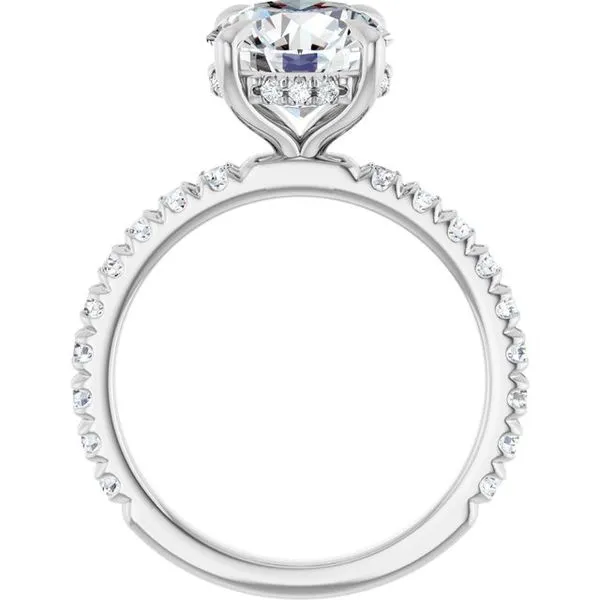 Claw-Prong Hidden Halo-Style Engagement Ring Image 2 Michael Szwed Jewelers Longmeadow, MA