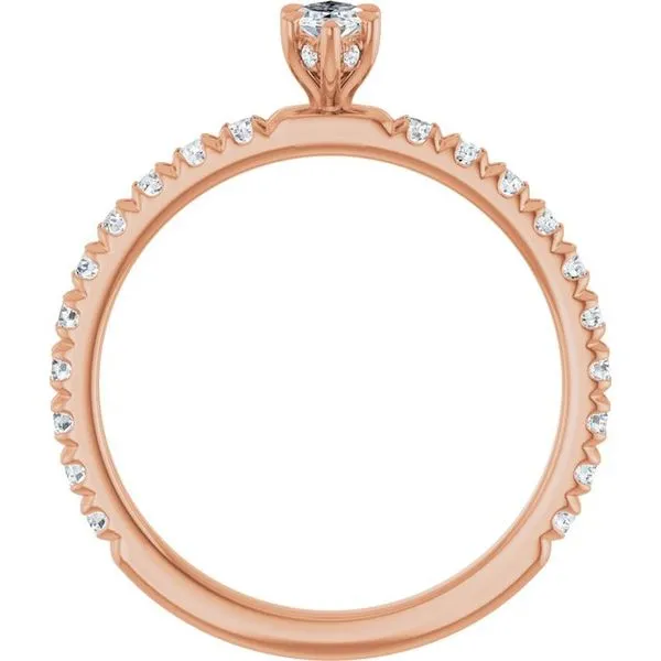 Claw-Prong Hidden Halo-Style Engagement Ring Image 2 JF Jones Jewelers Rochester, NY