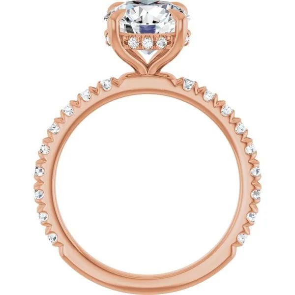 Claw-Prong Hidden Halo-Style Engagement Ring Image 2 Austin's Fine Diamonds & Jewelry Lyndhurst, NJ