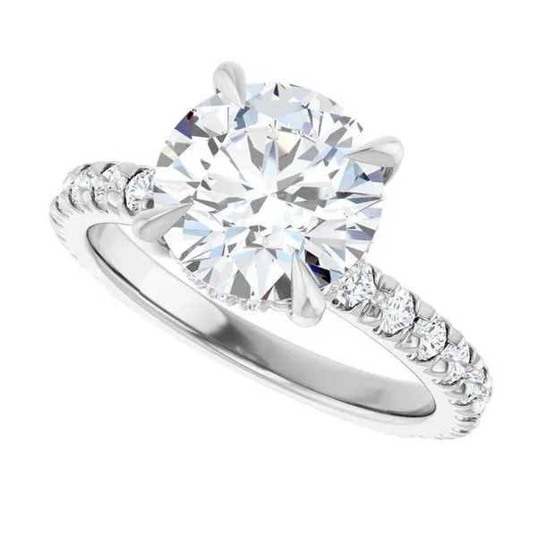 Claw-Prong Hidden Halo-Style Engagement Ring Image 5 Clater Jewelers Louisville, KY