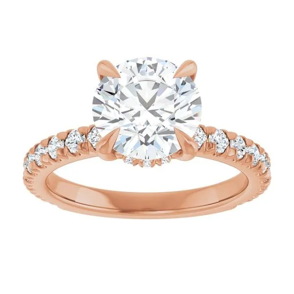 Claw-Prong Hidden Halo-Style Engagement Ring Image 3 Mark Jewellers La Crosse, WI