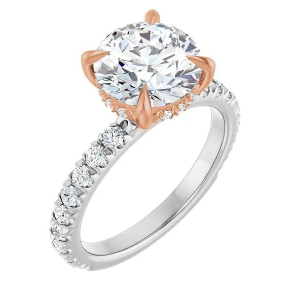 Claw-Prong Hidden Halo-Style Engagement Ring Jimmy Smith Jewelers Decatur, AL