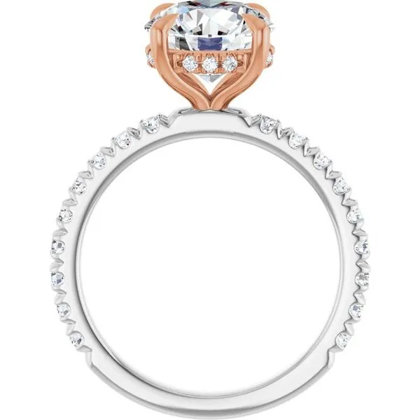 Claw-Prong Hidden Halo-Style Engagement Ring Image 2 Jimmy Smith Jewelers Decatur, AL