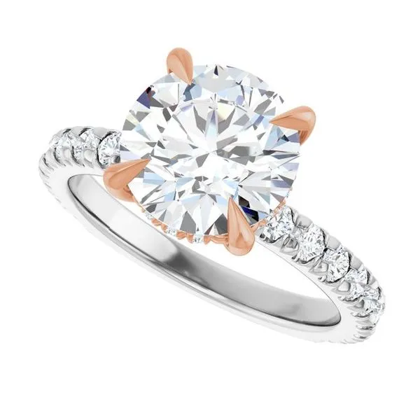 Claw-Prong Hidden Halo-Style Engagement Ring Image 5 Jimmy Smith Jewelers Decatur, AL