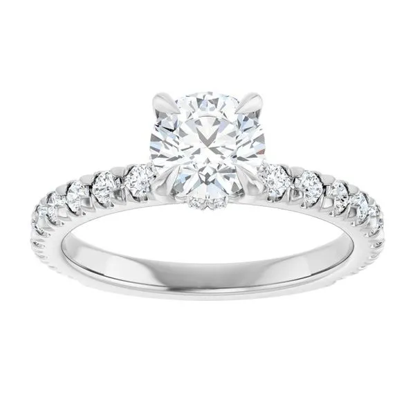 Claw-Prong Hidden Halo-Style Engagement Ring Image 3 Shipley's Fine Jewelry Hampstead, MD