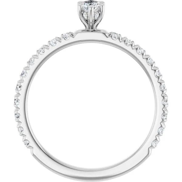 Claw-Prong Hidden Halo-Style Engagement Ring Image 2 Michael Szwed Jewelers Longmeadow, MA