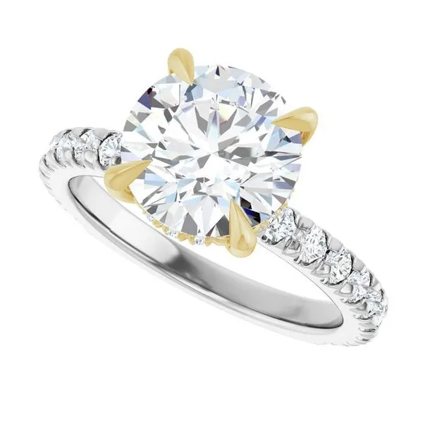 Claw-Prong Hidden Halo-Style Engagement Ring Image 5 Natale Jewelers Sewell, NJ