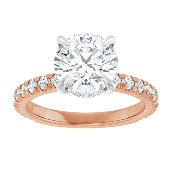 Claw-Prong Hidden Halo-Style Engagement Ring Image 3 Raleigh Diamond Fine Jewelry Raleigh, NC