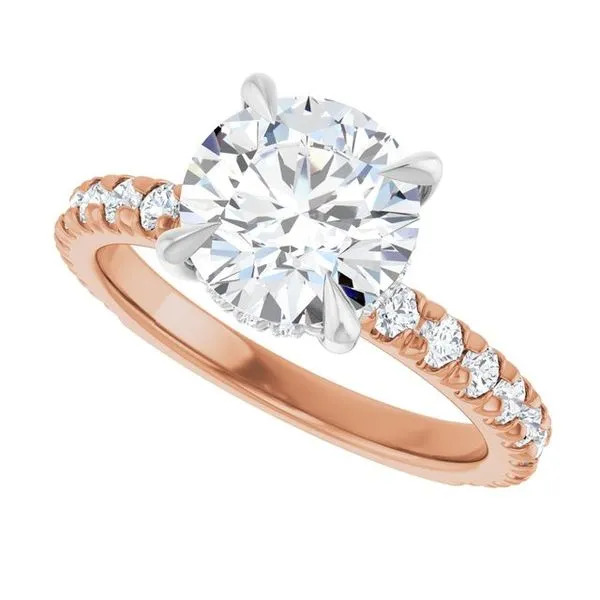 Claw-Prong Hidden Halo-Style Engagement Ring Image 5 Mark Jewellers La Crosse, WI