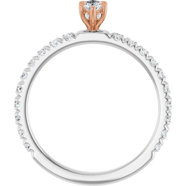 Claw-Prong Hidden Halo-Style Engagement Ring Image 2 Hudson Valley Goldsmith New Paltz, NY