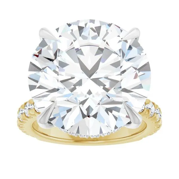 Claw-Prong Hidden Halo-Style Engagement Ring Image 3 Don's Jewelry & Design Washington, IA