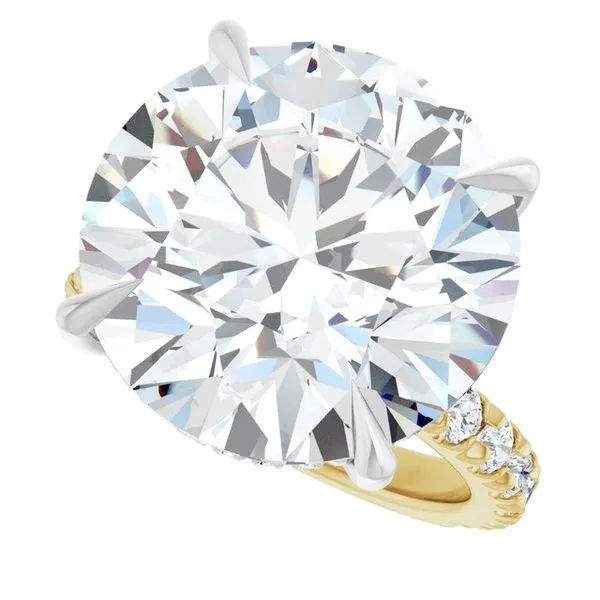Claw-Prong Hidden Halo-Style Engagement Ring Image 5 Austin's Fine Diamonds & Jewelry Lyndhurst, NJ