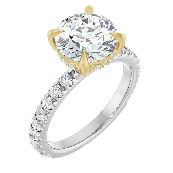 Claw-Prong Hidden Halo-Style Engagement Ring Clater Jewelers Louisville, KY