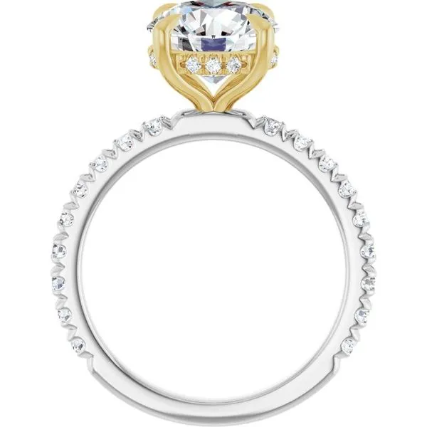 Claw-Prong Hidden Halo-Style Engagement Ring Image 2 JF Jones Jewelers Rochester, NY