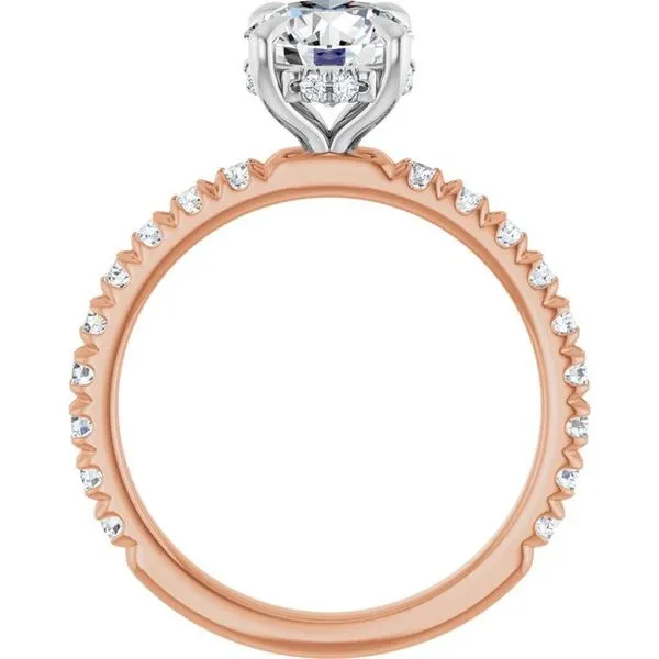 Claw-Prong Hidden Halo-Style Engagement Ring Image 2 Arezzo Jewelers Elmwood Park, IL
