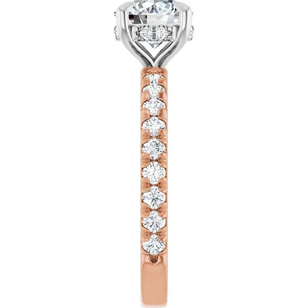 Claw-Prong Hidden Halo-Style Engagement Ring Image 4 Arezzo Jewelers Elmwood Park, IL