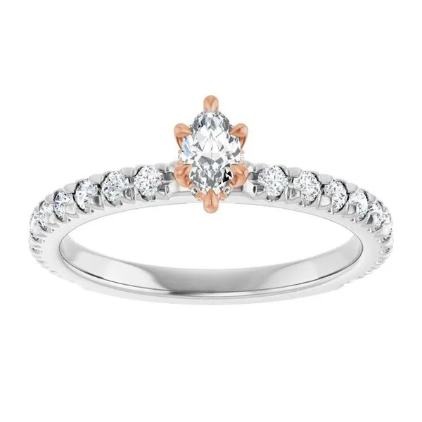 Claw-Prong Hidden Halo-Style Engagement Ring Image 3 Futer Bros Jewelers York, PA