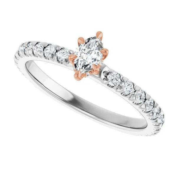 Claw-Prong Hidden Halo-Style Engagement Ring Image 5 Don's Jewelry & Design Washington, IA
