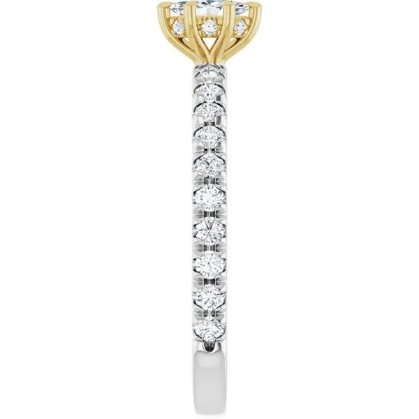 Claw-Prong Hidden Halo-Style Engagement Ring Image 4 Collard Jewelers League City, TX