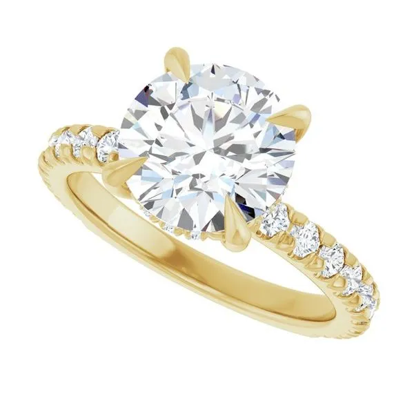 Claw-Prong Hidden Halo-Style Engagement Ring Image 5 The Jewelry Source El Segundo, CA