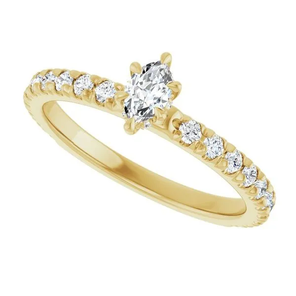 Claw-Prong Hidden Halo-Style Engagement Ring Image 5 Michael Szwed Jewelers Longmeadow, MA