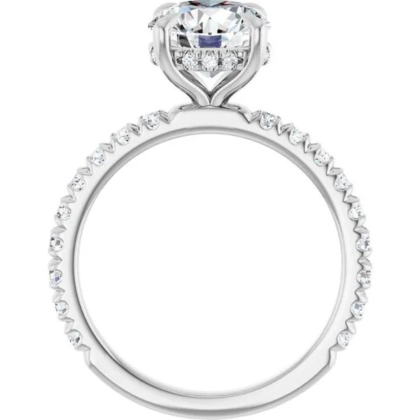 Claw-Prong Hidden Halo-Style Engagement Ring Image 2 J. Thomas Jewelers Rochester Hills, MI