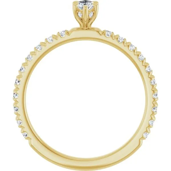 Claw-Prong Hidden Halo-Style Engagement Ring Image 2 Don's Jewelry & Design Washington, IA