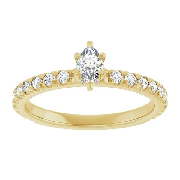Claw-Prong Hidden Halo-Style Engagement Ring Image 3 Mark Jewellers La Crosse, WI