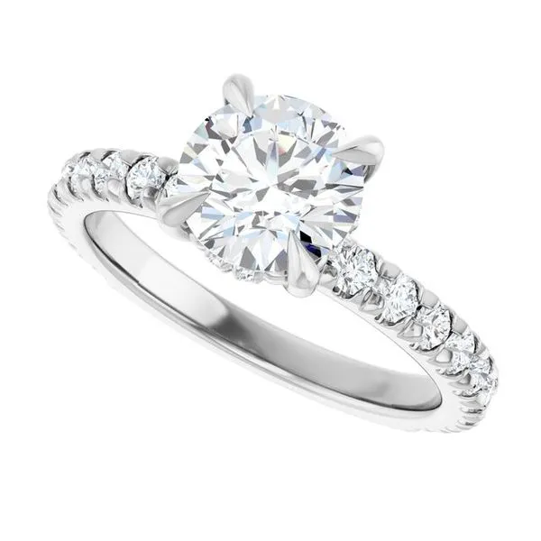 Claw-Prong Hidden Halo-Style Engagement Ring Image 5 Mark Jewellers La Crosse, WI