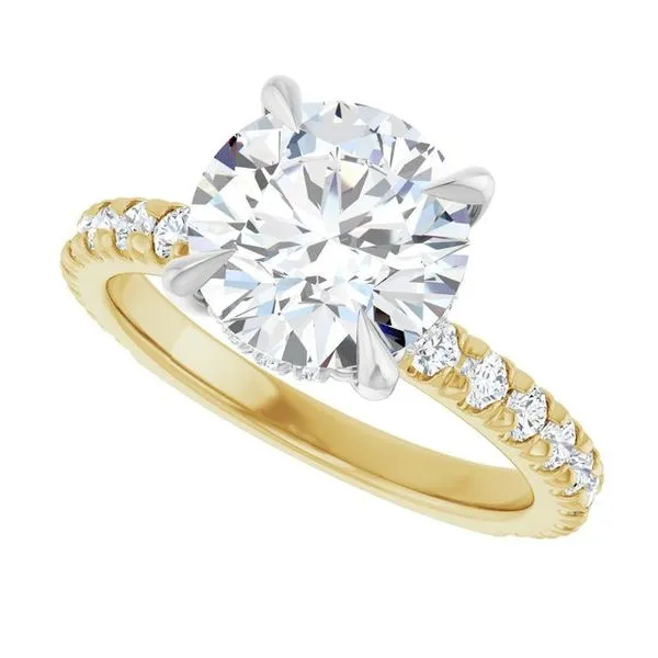 Claw-Prong Hidden Halo-Style Engagement Ring Image 5 Clater Jewelers Louisville, KY