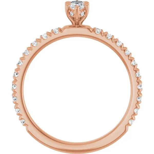 Claw-Prong Hidden Halo-Style Engagement Ring Image 2 Hudson Valley Goldsmith New Paltz, NY