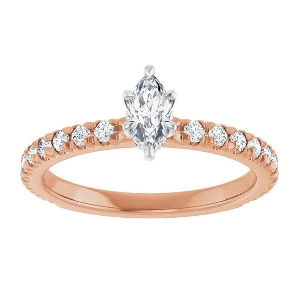 Claw-Prong Hidden Halo-Style Engagement Ring Image 3 J. West Jewelers Round Rock, TX