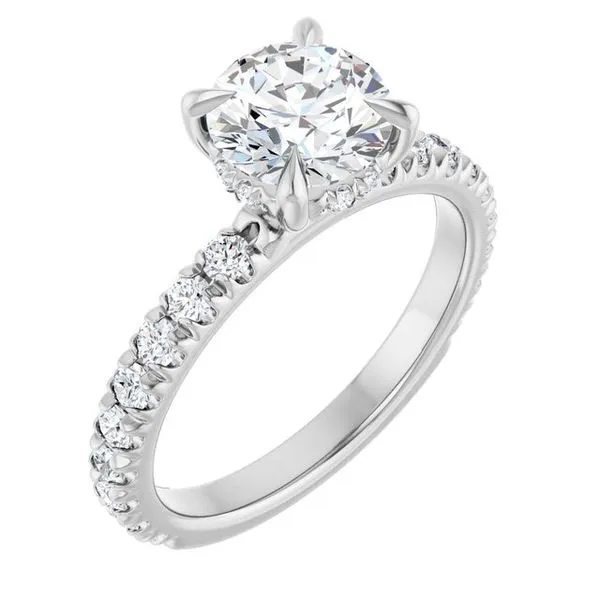 Claw-Prong Hidden Halo-Style Engagement Ring Jimmy Smith Jewelers Decatur, AL