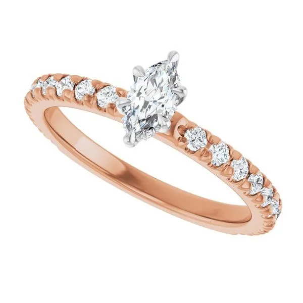 Claw-Prong Hidden Halo-Style Engagement Ring Image 5 Don's Jewelry & Design Washington, IA