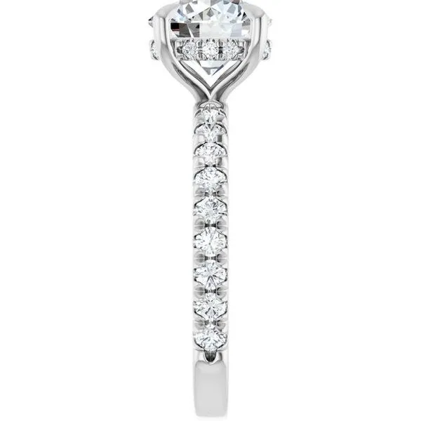 Claw-Prong Hidden Halo-Style Engagement Ring Image 4 Don's Jewelry & Design Washington, IA