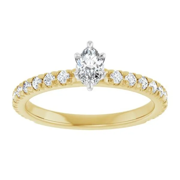 Claw-Prong Hidden Halo-Style Engagement Ring Image 3 J. West Jewelers Round Rock, TX