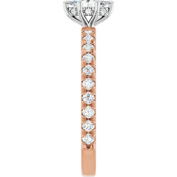 Claw-Prong Hidden Halo-Style Engagement Ring Image 4 Hudson Valley Goldsmith New Paltz, NY