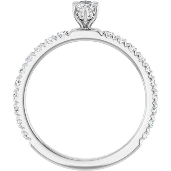 Claw-Prong Hidden Halo-Style Engagement Ring Image 2 House of Silva Wooster, OH