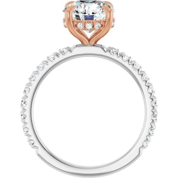 Claw-Prong Hidden Halo-Style Engagement Ring Image 2 The Jewelry Source El Segundo, CA