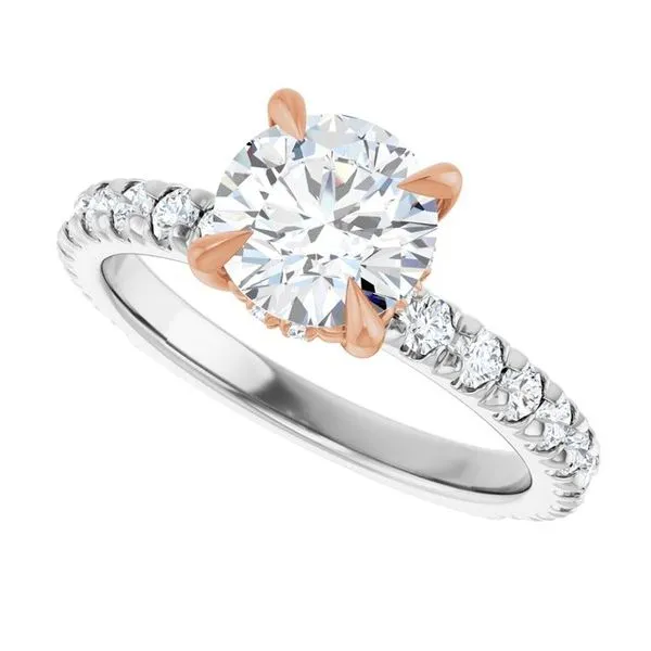 Claw-Prong Hidden Halo-Style Engagement Ring Image 5 Paul James Jewelers Angels Camp, CA