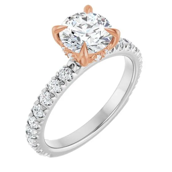 Claw-Prong Hidden Halo-Style Engagement Ring Don's Jewelry & Design Washington, IA